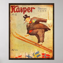 Vintage skandinavische Zigarren-Anzeige Plakat
