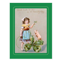 Vintage St Patrick Tagespostkarte