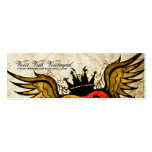 Vintage städtische Tätowierung Winged Herz-Geschäf Visitenkartenvorlage
