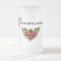 Vintage Tätowierung Winged Herz-Trauzeuge Becher Teetasse