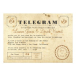 Vintage Telegramm-Einladungs-Karte