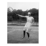Vintage Tennis-Ausstattung, Zwanzigerjahre Postkarte