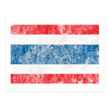 Vintage Thailand-Flagge Postkarten