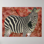 Vintage Twinklezebra-Kunst Posterdrucke