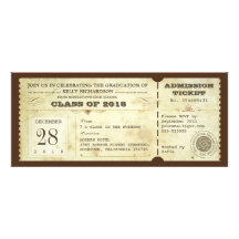 Vintage Typografie-Abschlusskarten - lädt ein Personalisierte Einladungen