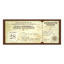 Vintage Typografie-Verlobungs-Partykarten Individuelle Einladungskarten