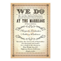Vintage typografische einzigartige Hochzeitseinlad