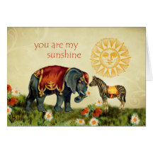 Vintage Valentine-Tiere in der Liebe Grußkarten
