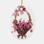 Vintage Veilchen und Bogen-Verzierung Weihnachtsbaum Ornament