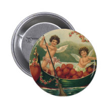 Vintage viktorianische Amoren des Valentines Tages Anstecknadelbuttons