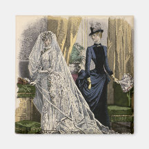 Vintage viktorianische Braut, Wedding Brautporträt Kühlschrankmagnet