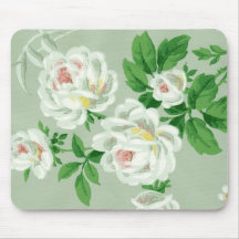 Vintage viktorianische grüne mit Blumentapete Mous