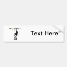 Vintage viktorianische Hubschrauber-Fliegen-Neuerf Autosticker