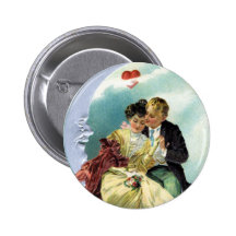 Vintage viktorianische Liebe des Valentines Tagesu Anstecknadelbuttons