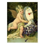 Vintage viktorianische Liebe-Vögel des Valentines  Postkarte