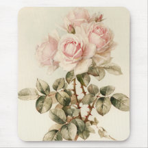 Vintage viktorianische romantische Rosen Mousepads