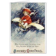 Vintage Weihnachtsgruß-Karte