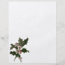 Vintage Weihnachtsstechpalmen-Pflanze mit roten Be Flyerdesign