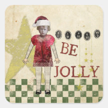 Vintage Weihnachtsumbau-Weihnachtsaufkleber
