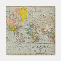 Vintage Weltkarte Kühlschrankmagnete