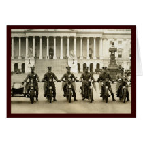Vintage Zwanzigerjahre Motorrad-Polizisten karten