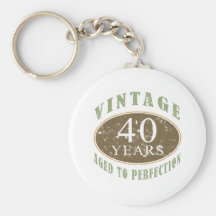 Vintager 40. Geburtstag Schlüsselbänder