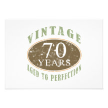 Vintager 70. Geburtstag Einladung