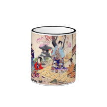 Vintager alter japanischer Kunst-Becher Kaffee Tassen