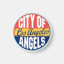 Vintager Aufkleber Los Angeles Magnete