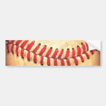 Vintager Basebalball Autosticker