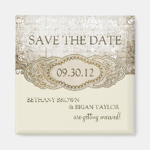 Vintager Blumensammlungs-Save the Date Magnet Kühlschrankmagnete