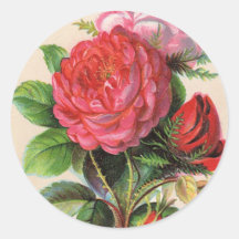 Vintager Blumenstrauß Runde Sticker
