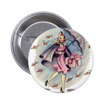 Vintager Brautparty-Gast Button
