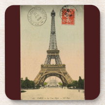 Vintager Eiffel-Turm Getränke Untersetzer
