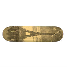 Vintager Eiffel-Turm Paris Skateboarddeck
