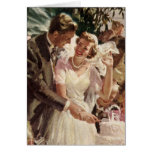 Vintager Empfangs-Braut-Bräutigam-Jungvermählten-S Karten