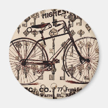 Vintager Fahrrad Steampunk Entwurf Magnete