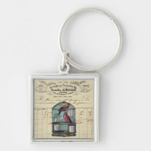 Vintager französischer Chicviktorianische Birdcage Schlüsselanhänger
