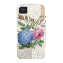 Vintager französischer Mit Blumenfall iPhone 4 Case