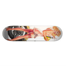 Vintager frecher Sexie Pin herauf Mädchen Personalisierte Skatedecks