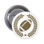 Vintager Fußball-olivgrünes Blatt und Stern Button