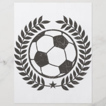 Vintager Fußball-olivgrünes Blatt und Stern Flyerbedruckung