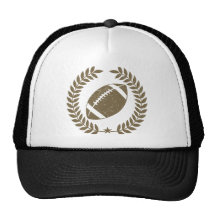 Vintager Fußball-olivgrünes Blatt und Stern Kult Cap