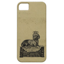 Vintager gekrönter Dackelhund, der Shabby Chic zei Hülle Fürs iPhone 5
