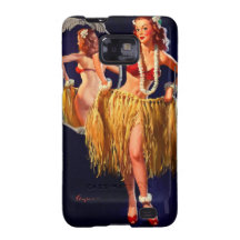 Vintager Gil Elvgren Hula hawaiischer Pin HERAUF M Galaxy S2 Case