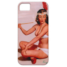 Vintager Gil Elvgren Pin herauf Mädchen-rauchende  iPhone 5 Hülle