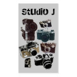 Vintager Grunge-Retro Kamera-Muster Visitenkarten