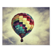 Vintager Heißluft-Ballondruck der Art Kunstphotos