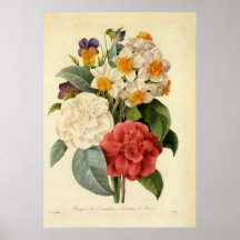 Vintager Hochzeits-Blumenstrauß, blühende Blumen Posterdrucke