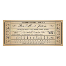 Vintager Hochzeits-Karteii Punchout Einladung